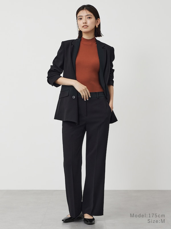 ハイネックリブセーター