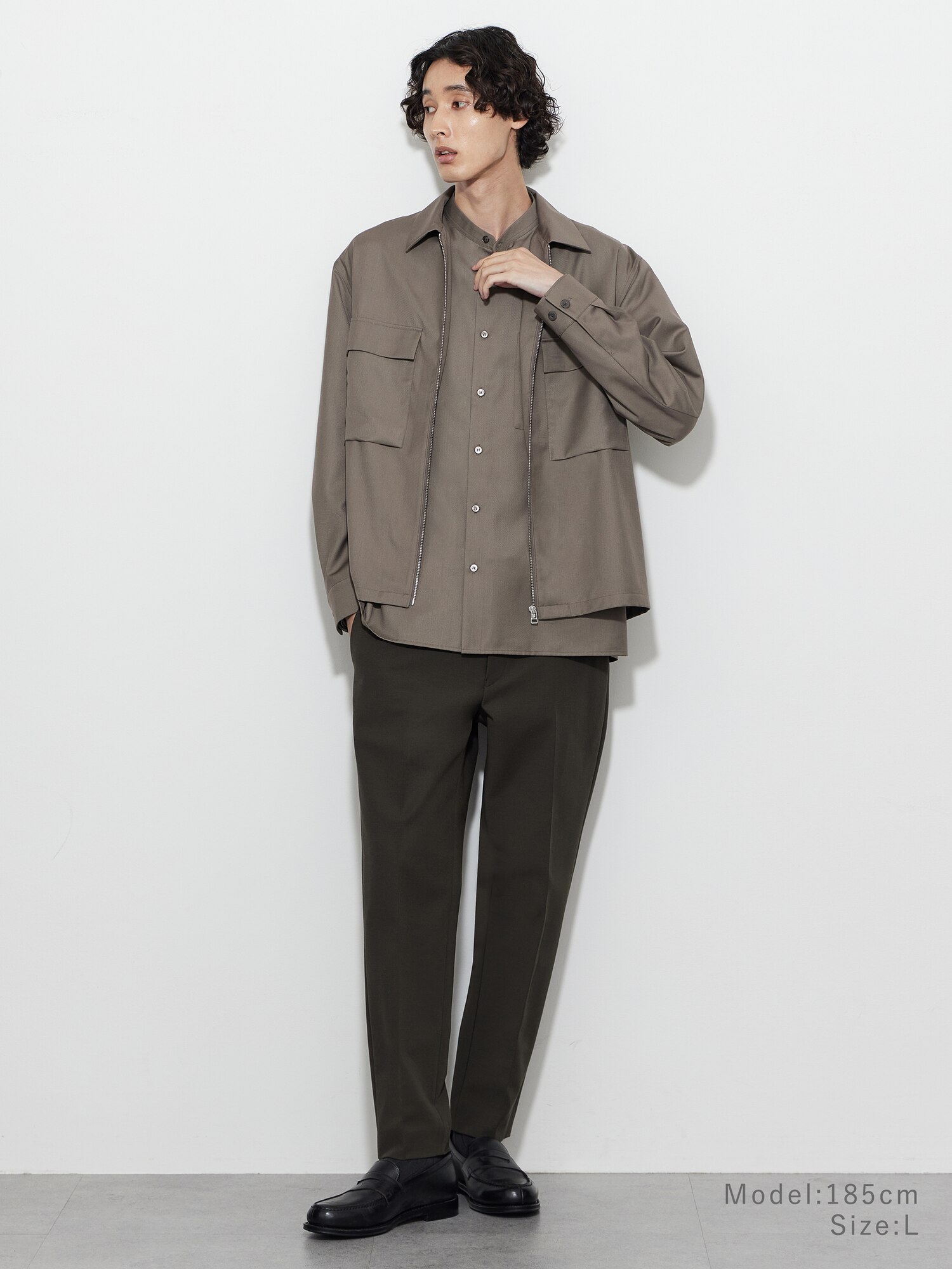 PLST(プラステ)公式 | レーヨンブレンドバンドカラーシャツ