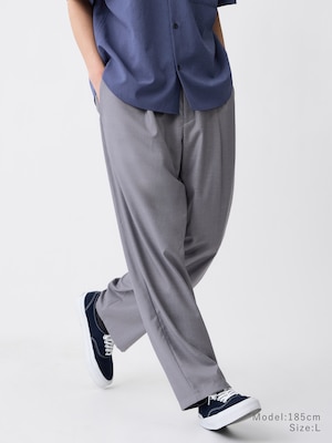 【レビュー高評価】レーヨンブレンドワイドパンツ
