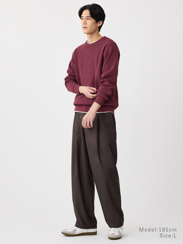 【10/1までお得】レーヨンブレンドワイドパンツ