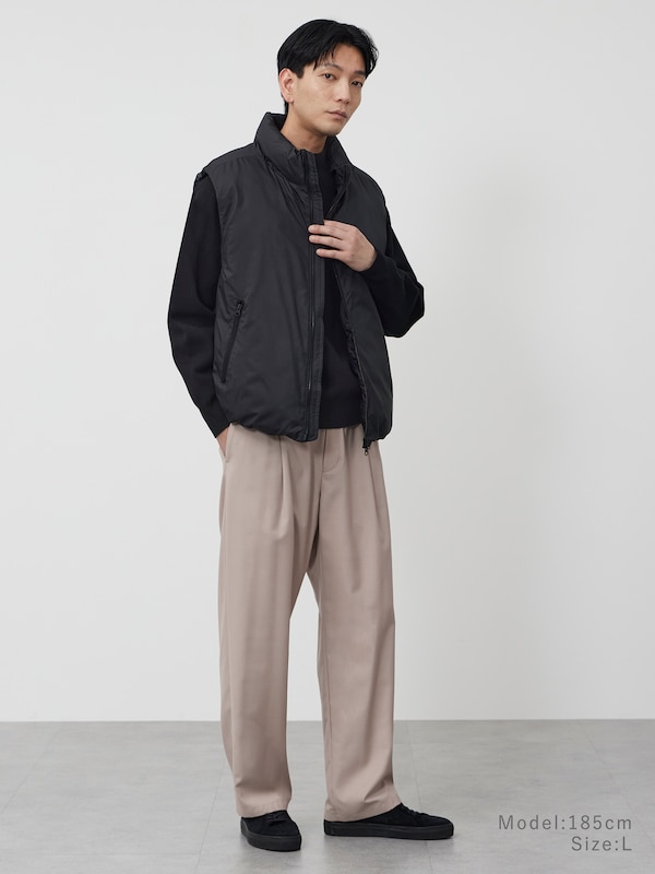 レーヨンブレンドワイドパンツ