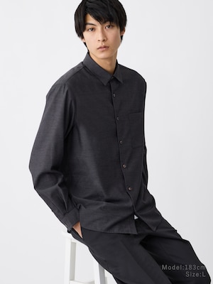 【レビュー高評価】レーヨンブレンドレギュラーカラーシャツ