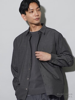 レーヨンブレンドレギュラーカラーシャツ