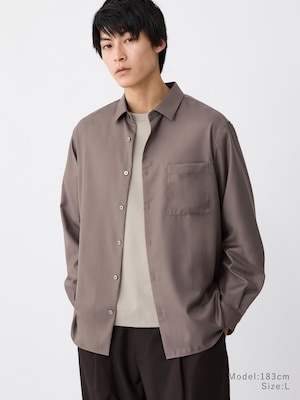 【レビュー高評価】レーヨンブレンドレギュラーカラーシャツ