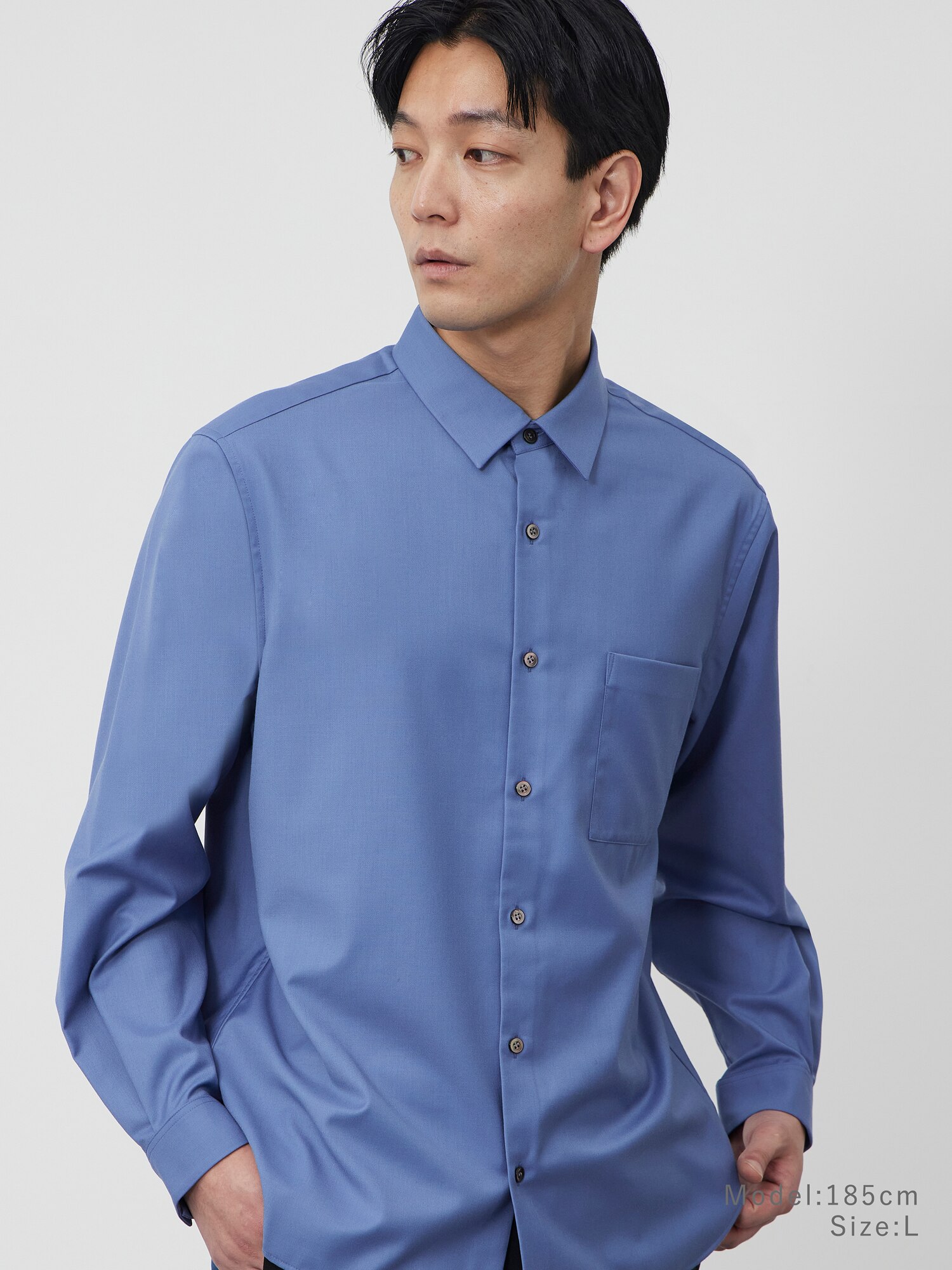 レーヨンブレンドレギュラーカラーシャツ