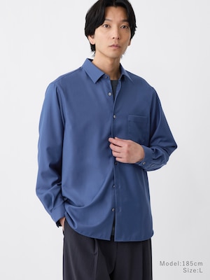 【レビュー高評価】レーヨンブレンドレギュラーカラーシャツ