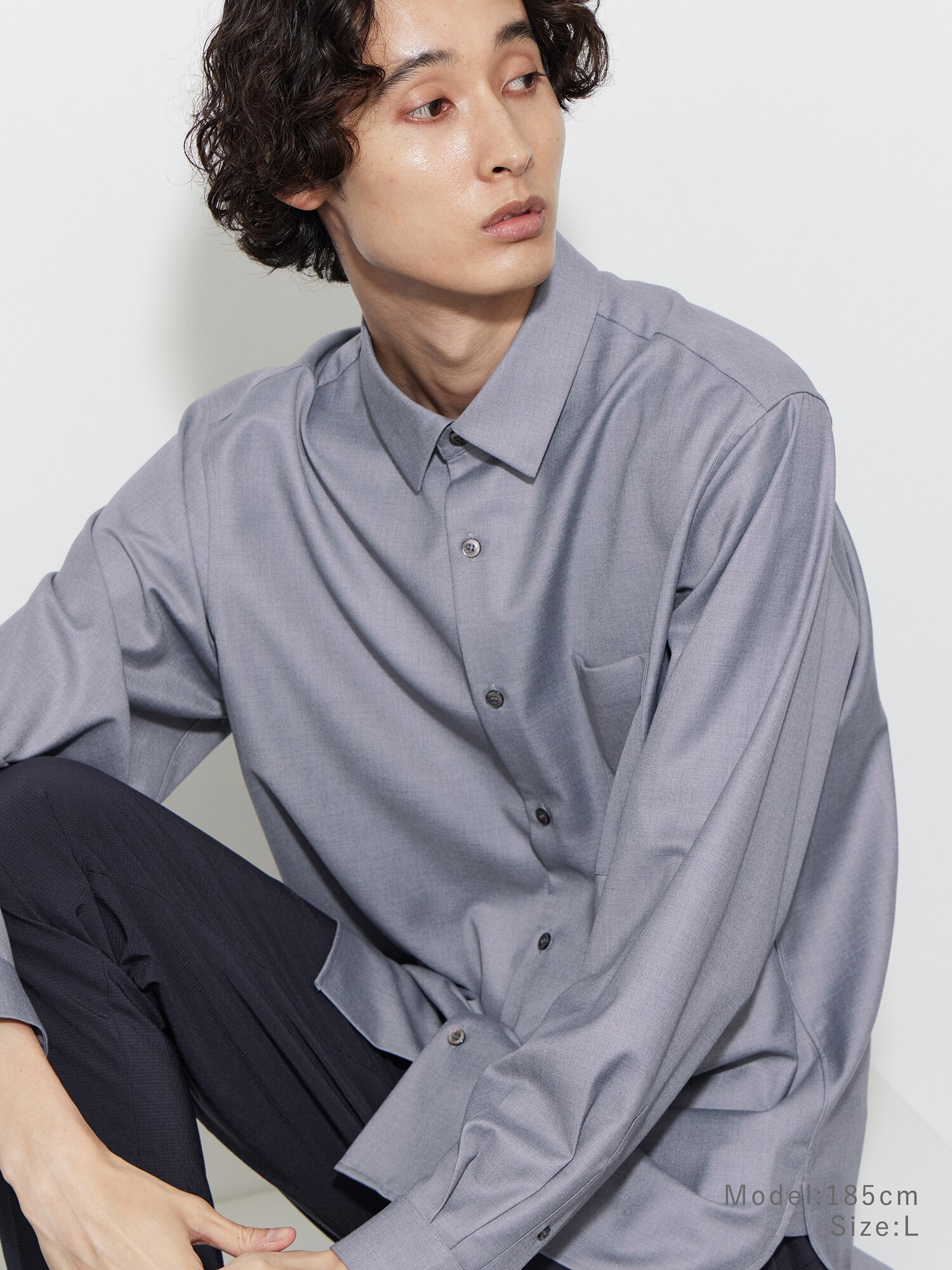 PLST(プラステ)公式 | レーヨンブレンドレギュラーカラーシャツ