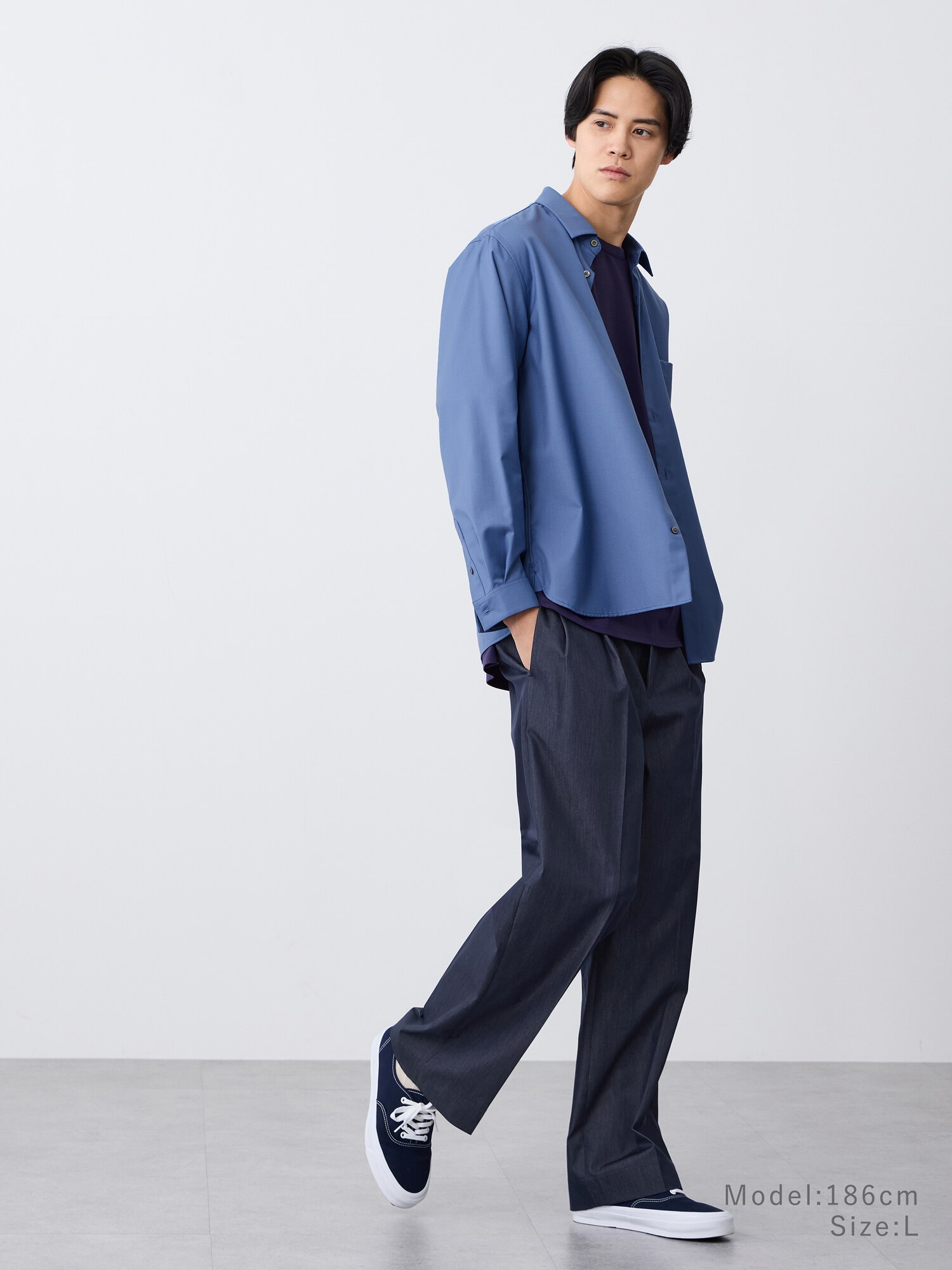 PLST(プラステ)公式 | レーヨンブレンドレギュラーカラーシャツ