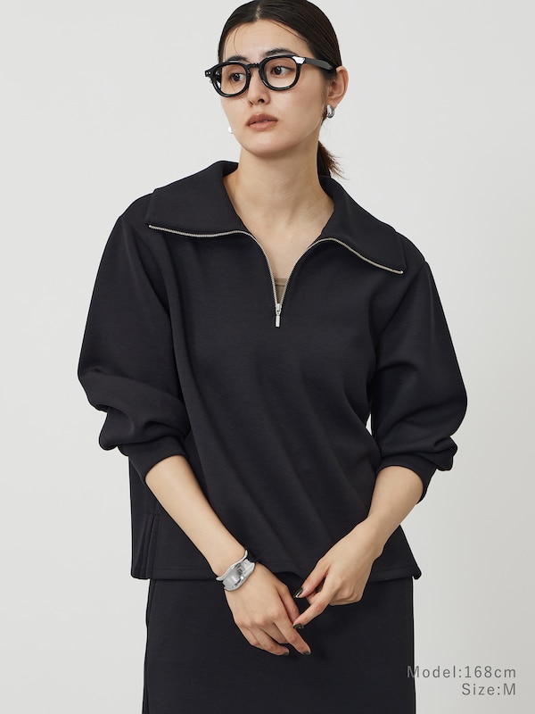 ライトバルーンハーフジッププルオーバー