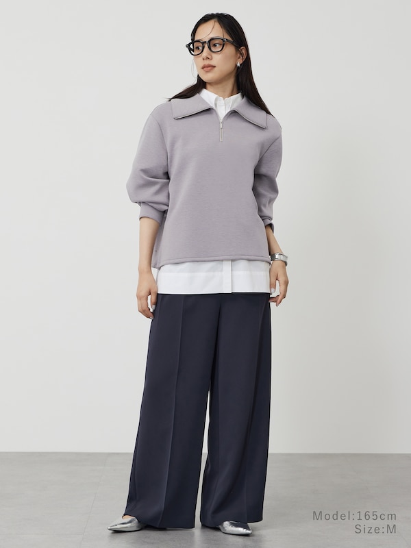 ライトバルーンハーフジッププルオーバー