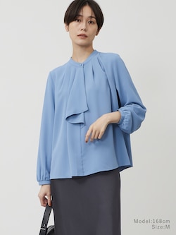 UVカットフリルタイブラウス