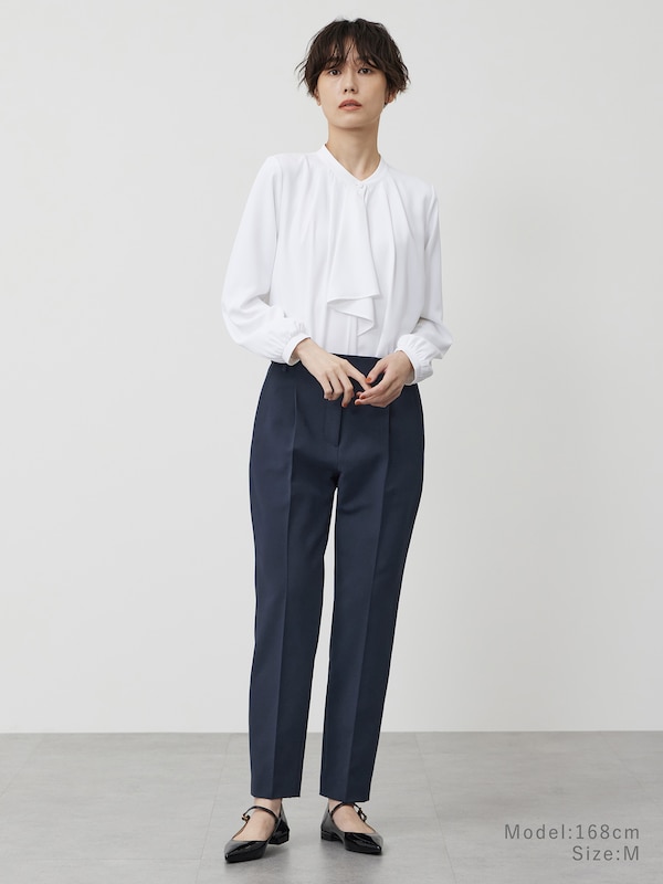 UVカットフリルタイブラウス