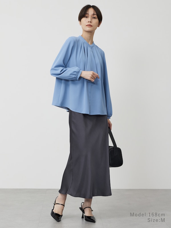 UVカットフリルタイブラウス