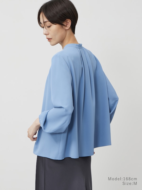 UVカットフリルタイブラウス