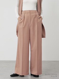 ストレッチツイル2タックワイドフルレングスパンツ