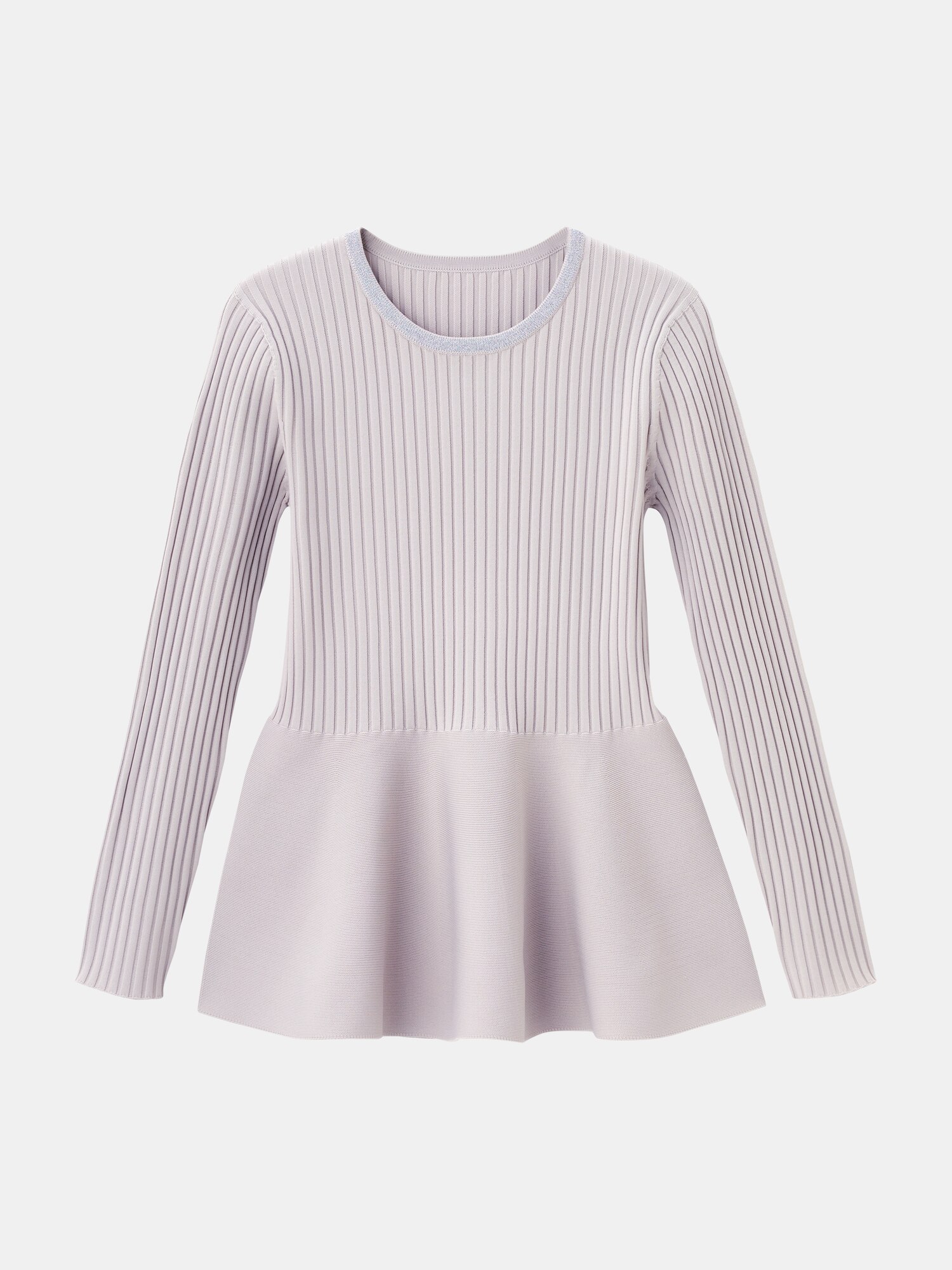 PLST(プラステ)公式 | ホールガーメント®メタリックネックペプラムセーター