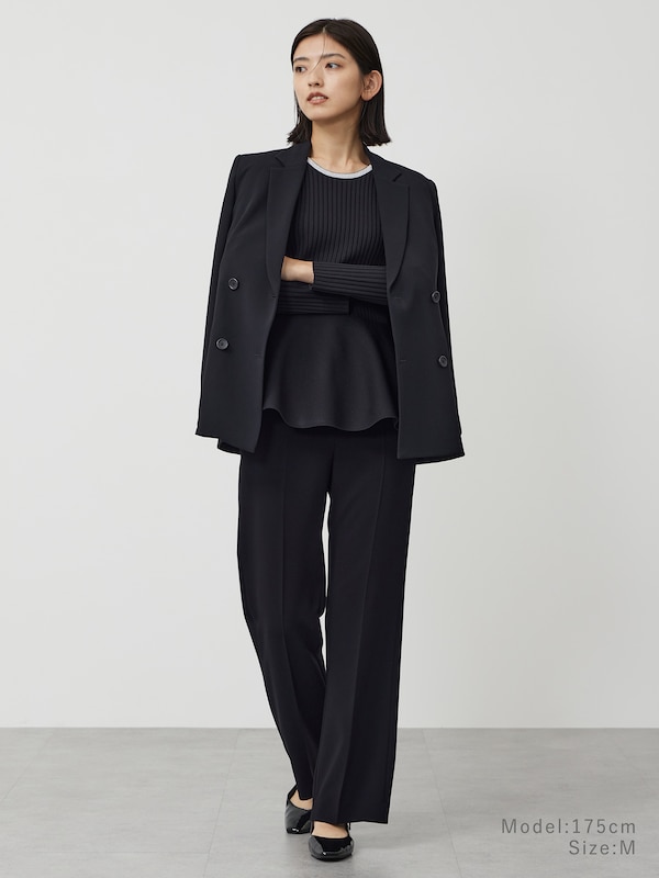 ホールガーメント®メタリックネックペプラムセーター