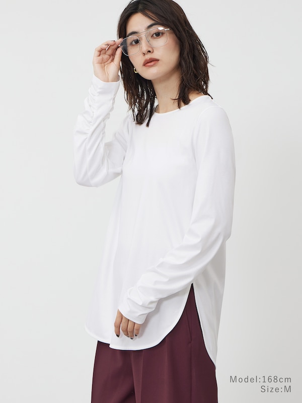 グロスジャージーレイヤードインナー（シャーリング）