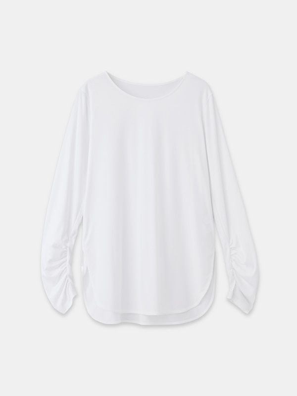 グロスジャージーレイヤードインナー（シャーリング）