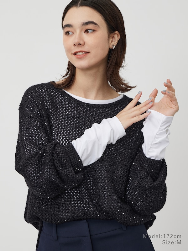 グロスジャージーレイヤードインナー（シャーリング）