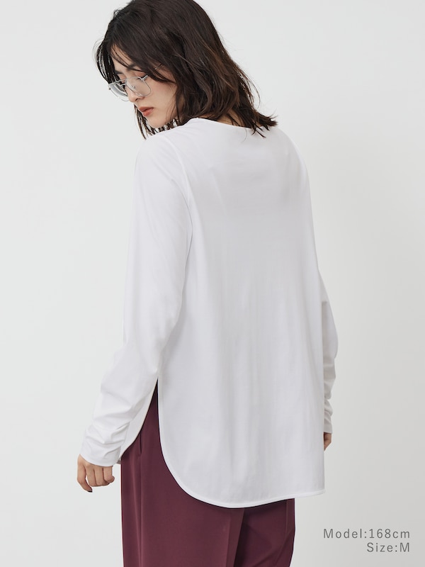 グロスジャージーレイヤードインナー（シャーリング）