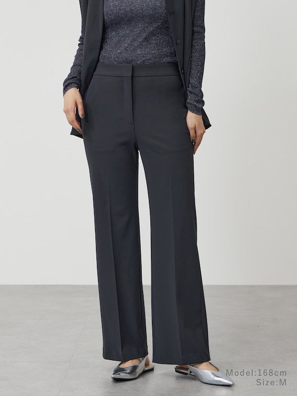 ハイストレッチトリコットフレアパンツ