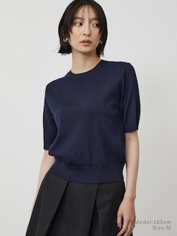 メリノウールブレンドニットT