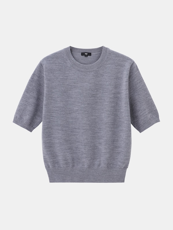 メリノウールブレンドニットT