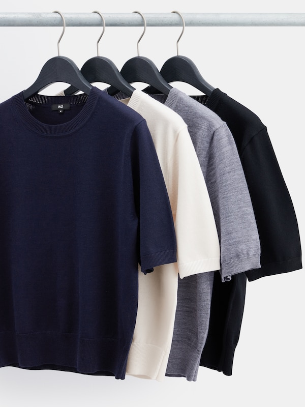 メリノウールブレンドニットT