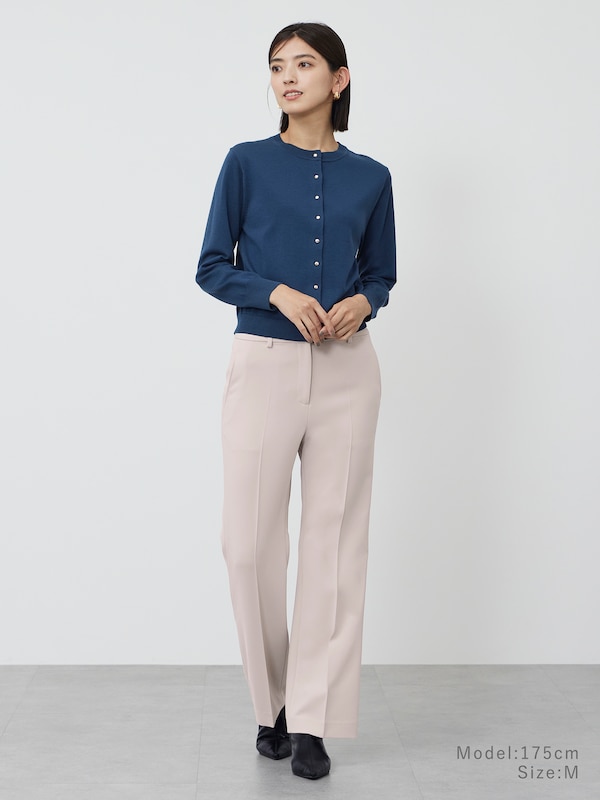 メリノウールブレンドメタルボタンカーディガン