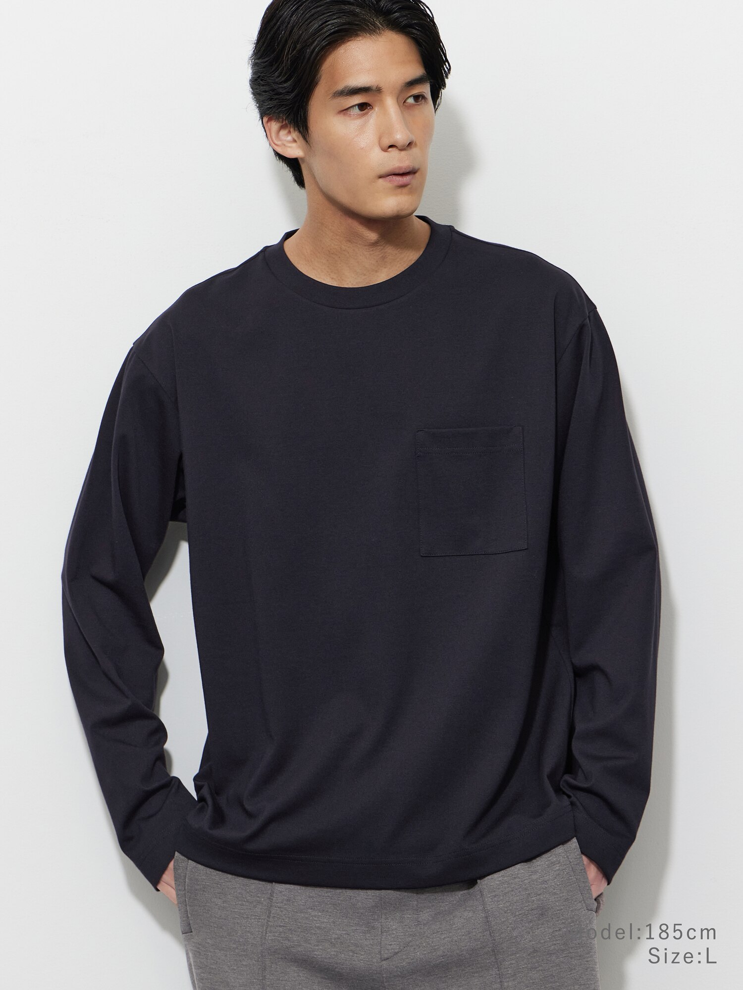 ストレッチコットンブレンドポケットTシャツ