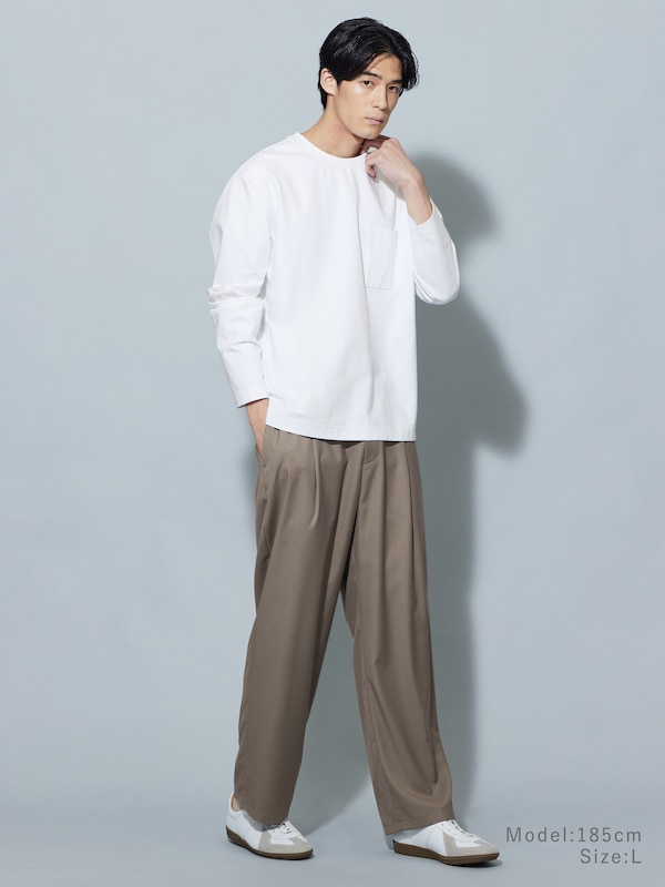 ストレッチコットンブレンドポケットTシャツ