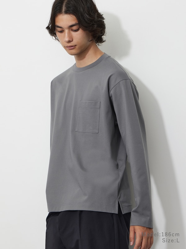 ストレッチコットンブレンドポケットTシャツ