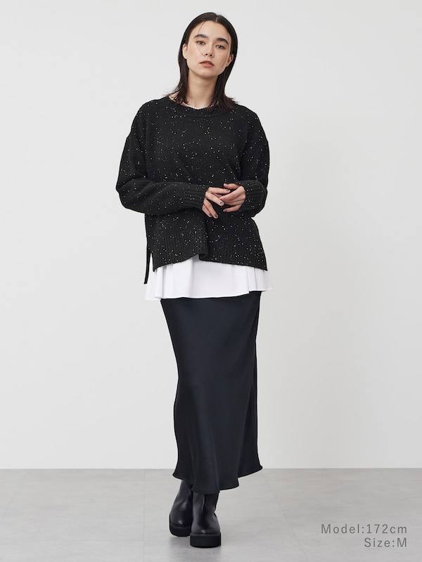 グロスジャージーレイヤードインナー（ペプ�ラム）