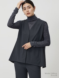 ハイストレッチトリコットペプラムジレ