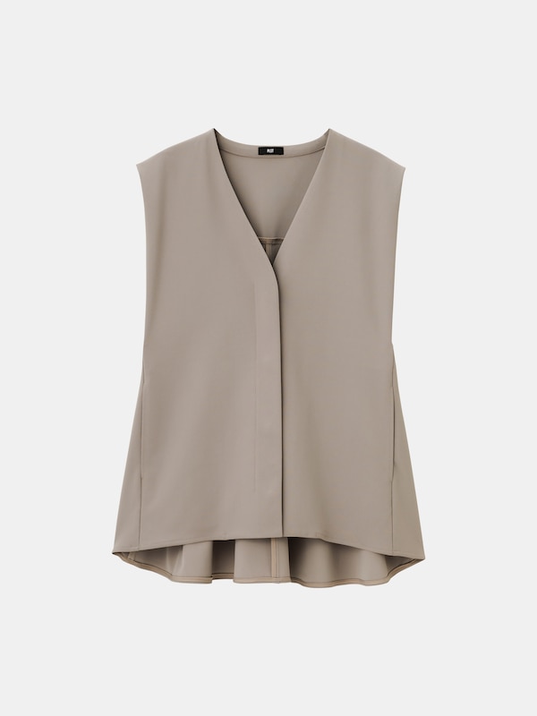 ハイストレッチトリコットペプラムジレ