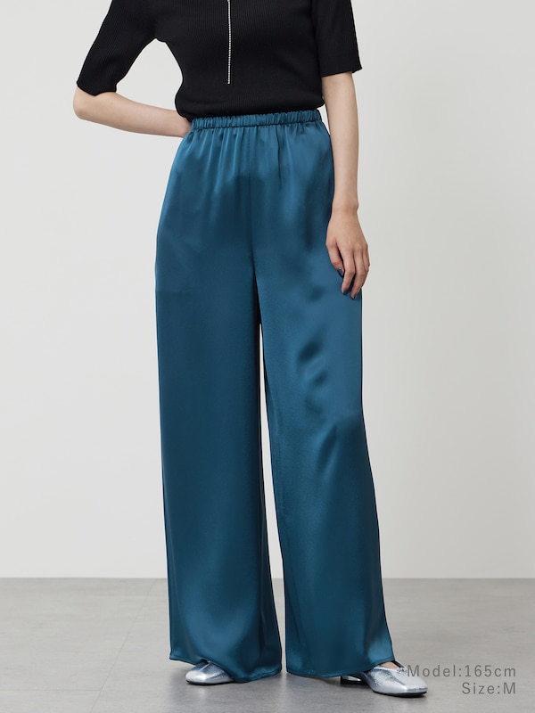 トリアセサテンフルレングスイージーパンツ