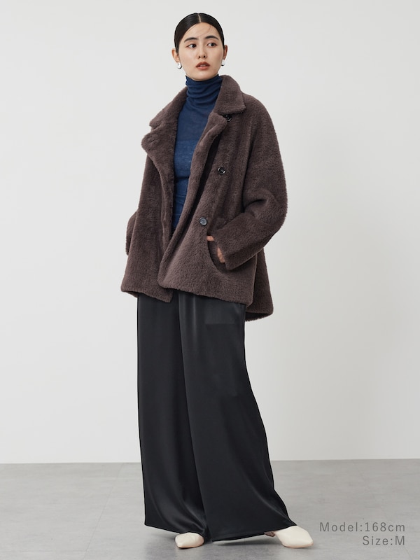 トリアセサテンフルレングスイージーパンツ