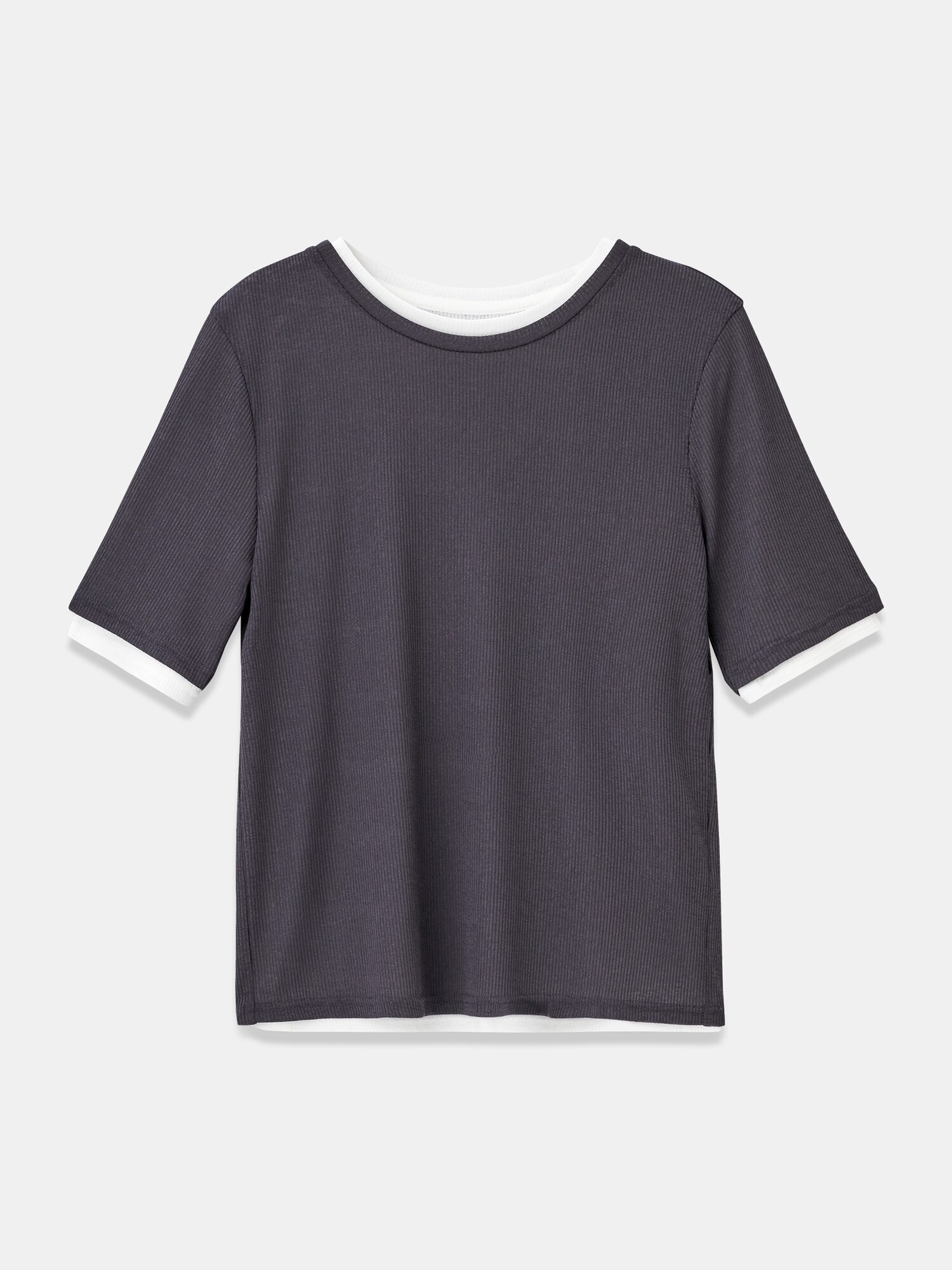 プラステ　PLSTシアーレイヤード3WAY長袖Tシャツ　グレー PLST(プラステ)公式 | シアーレイヤード3WAYTシャツ(レディース)のレビュー