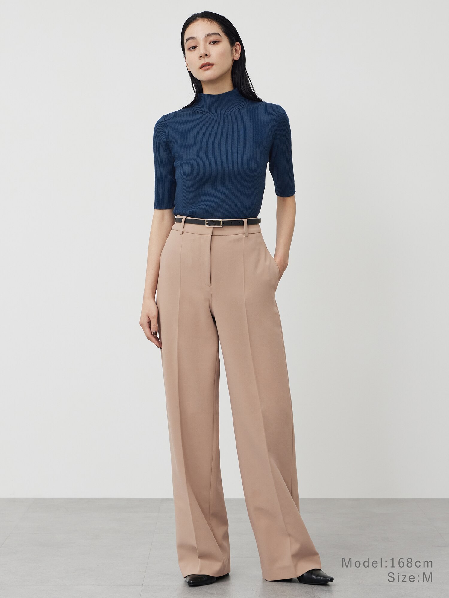 PLST(プラステ)公式 | 【丈長め】ワイドパンツ（ウォームリザーブ）