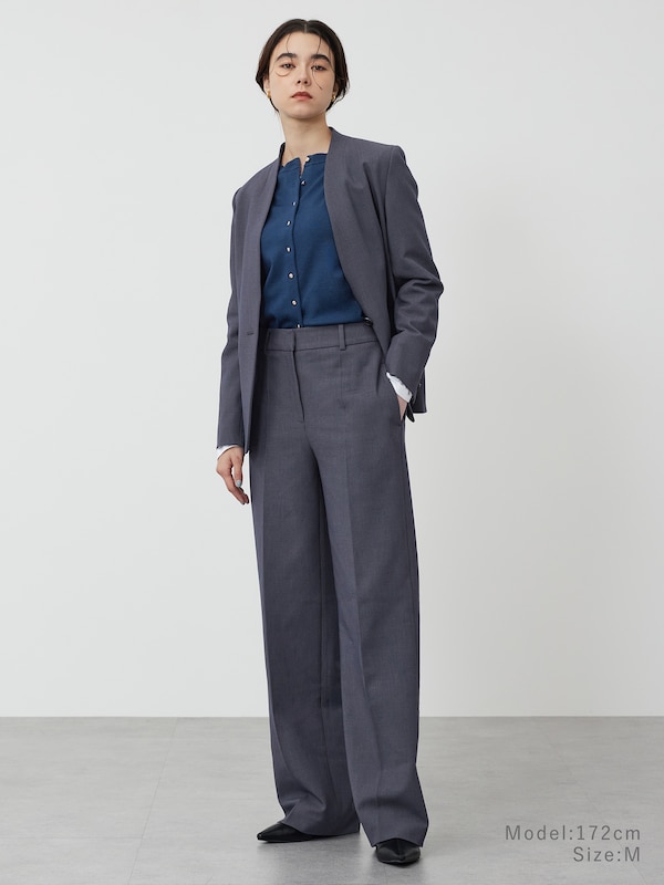 【丈長め】ワイドパンツ（ウォームリザーブ）