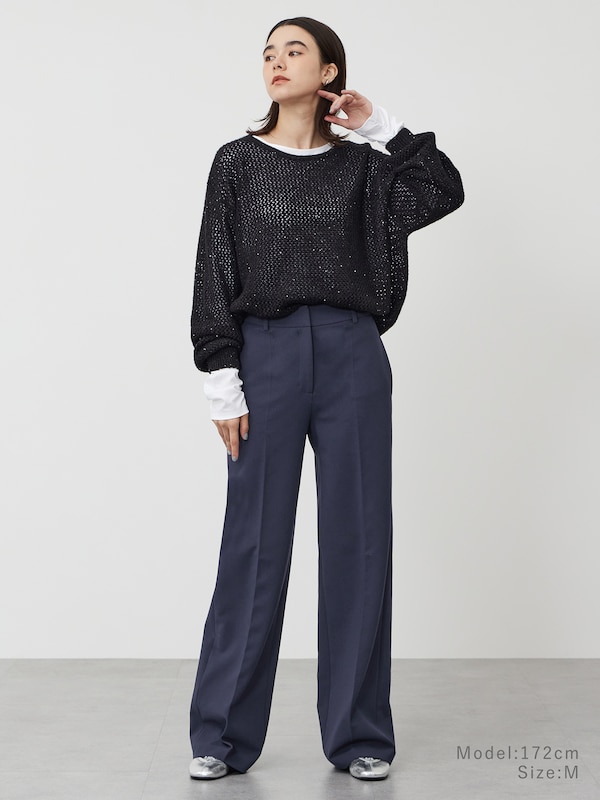 【丈長め】ワイドパンツ（ウォームリザーブ）