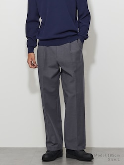 コットンブレンドワイドパンツ