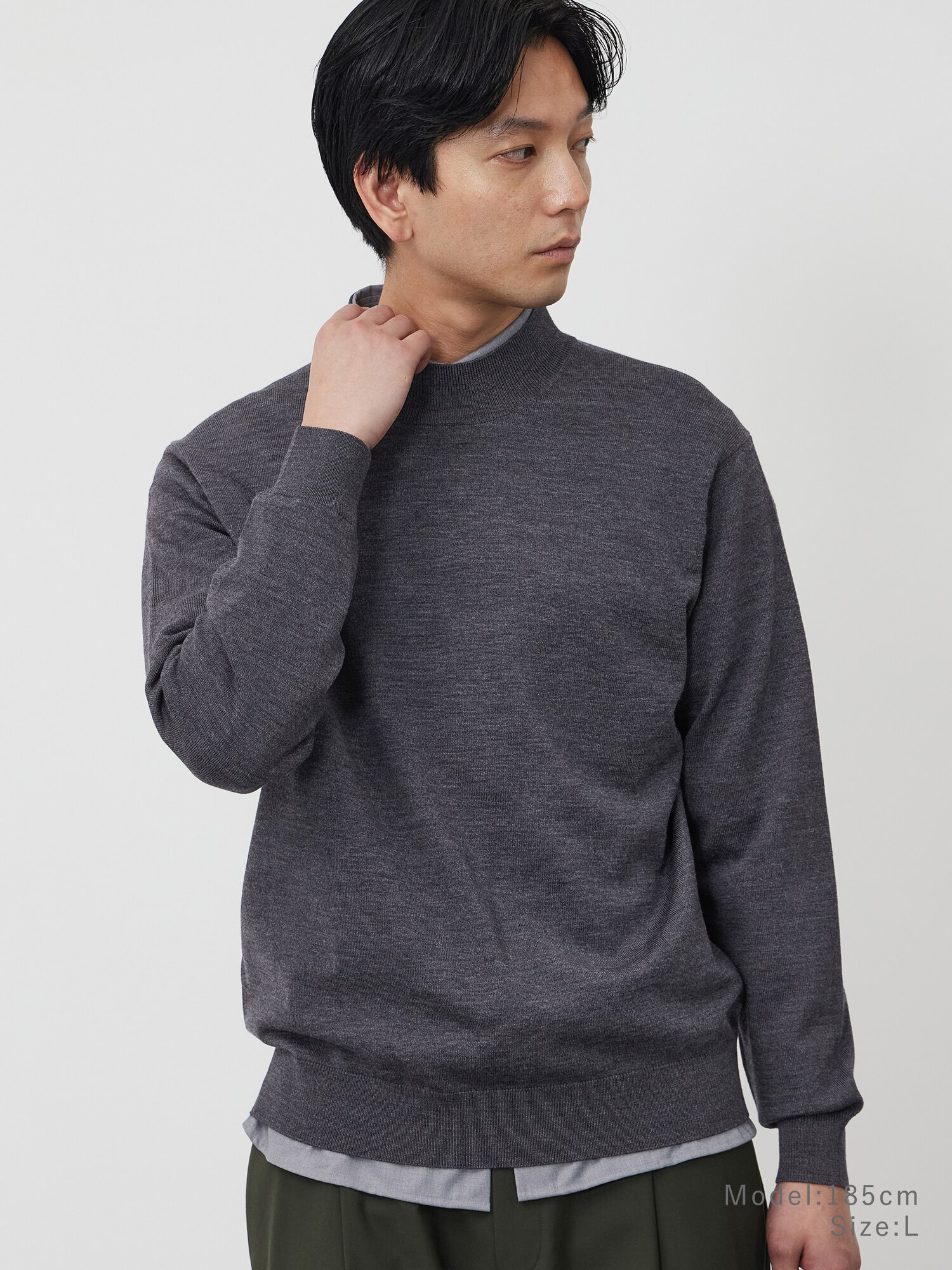 【新品・タグ付き】BANDEL メンズ モックネック 黒 ブラック L 人気 新品・タグ付き】BANDEL メンズ モックネック 黒 ブラック L