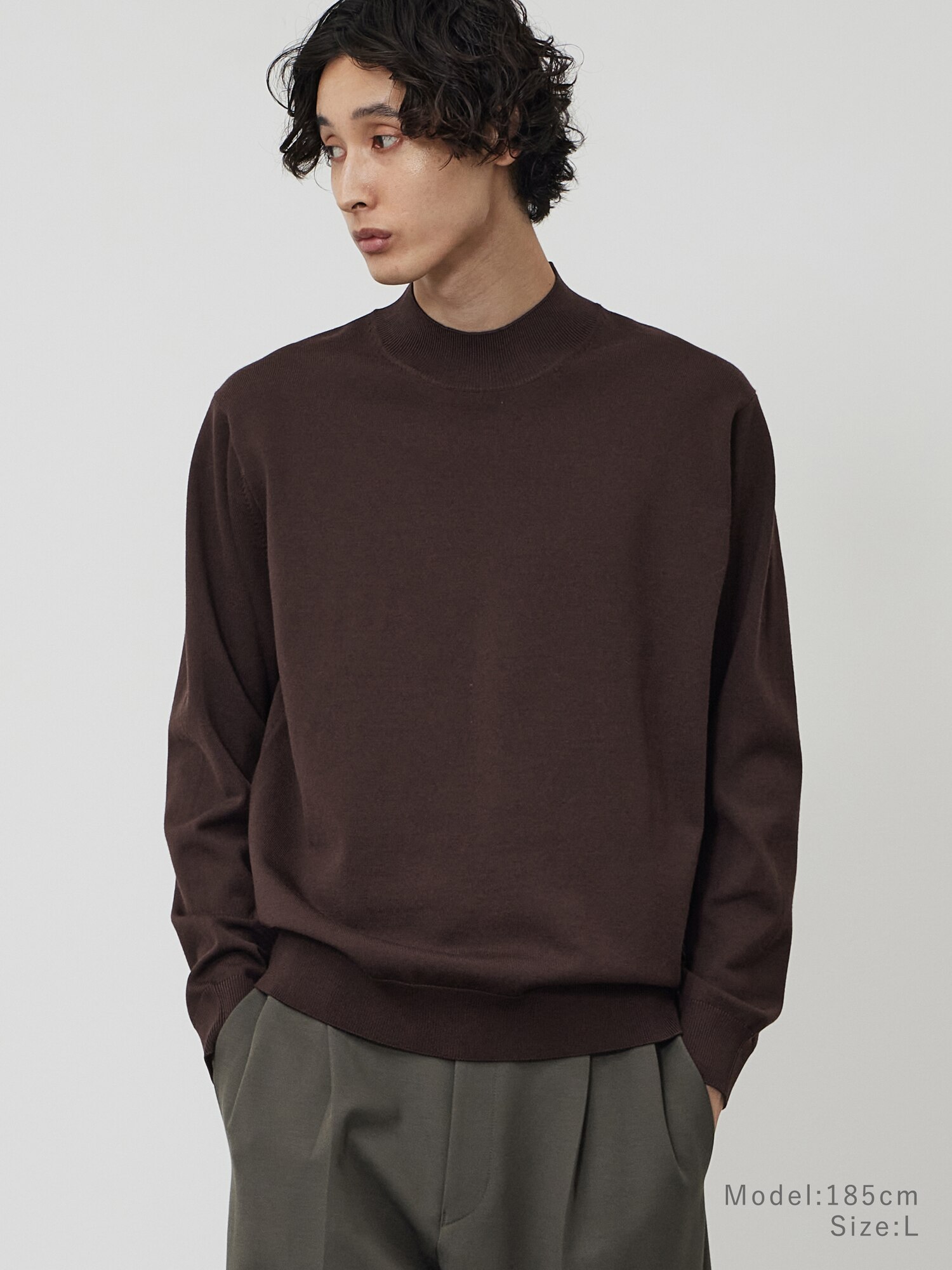 PLST(プラステ)公式 | メリノウールブレンドモックネックセーター