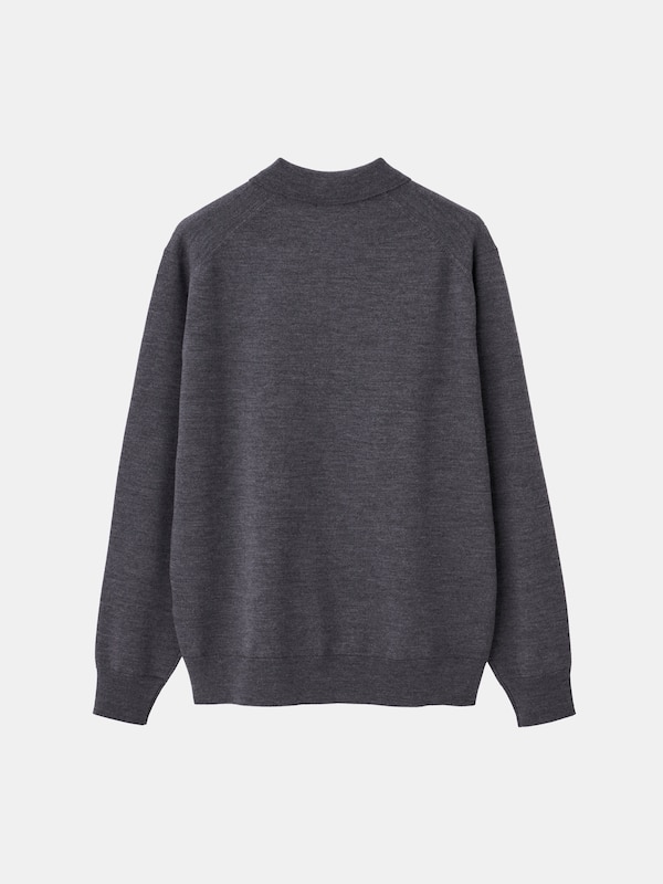 メリノウールブレンドポロシャツ