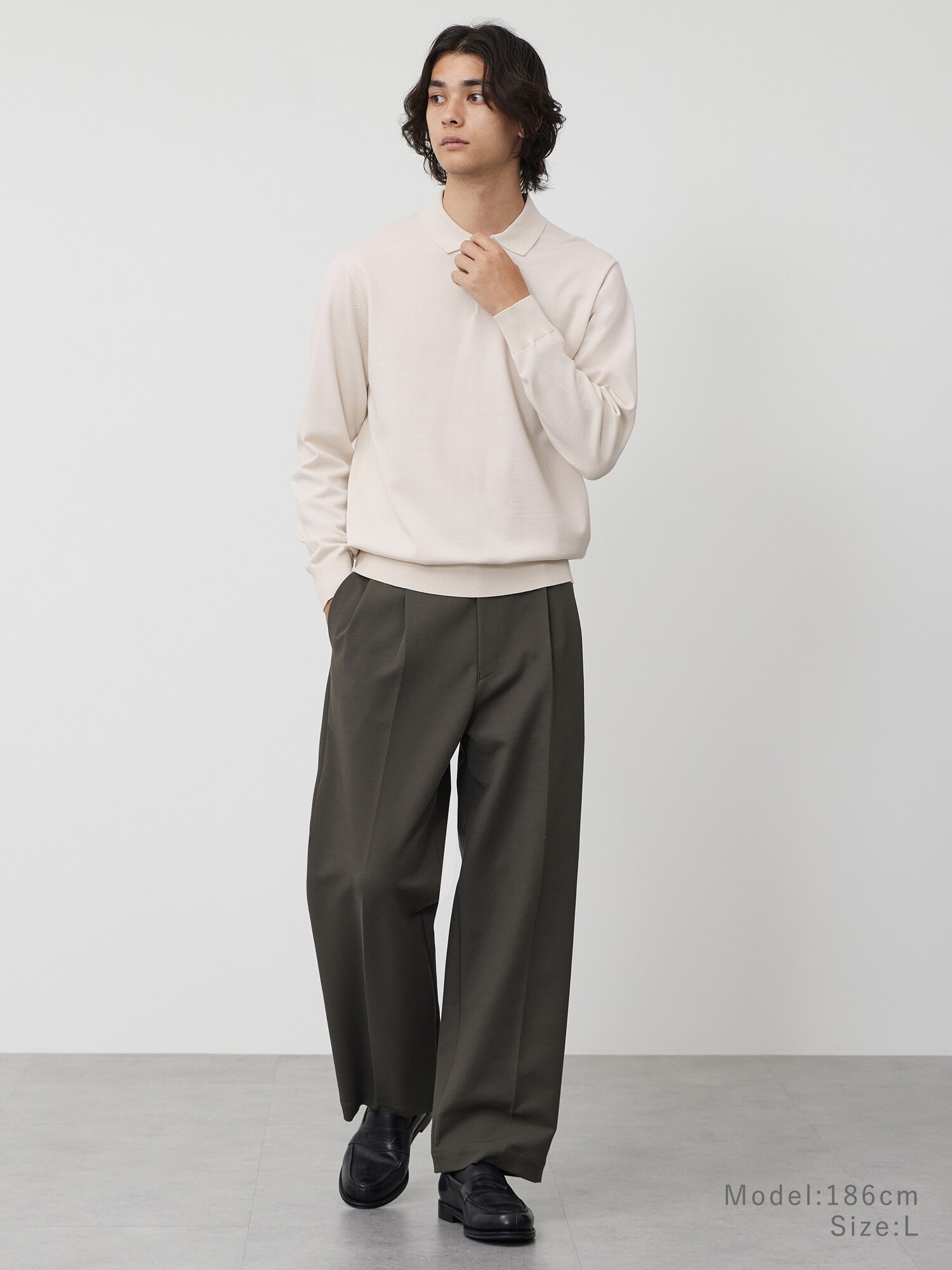 PLST(プラステ)公式 | メリノウールブレンドポロシャツ