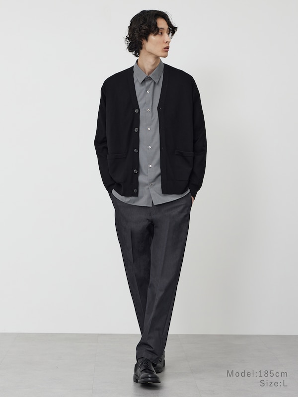 メリノウールブレンドカーディガン