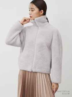 フェザーヤーンジップアップブルゾン