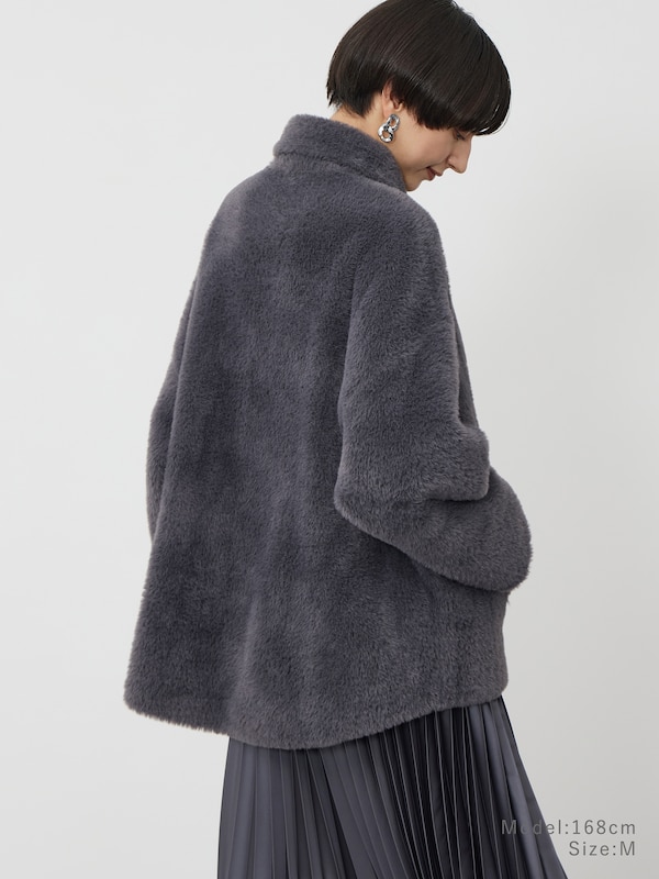 フェザーヤーンニットコート